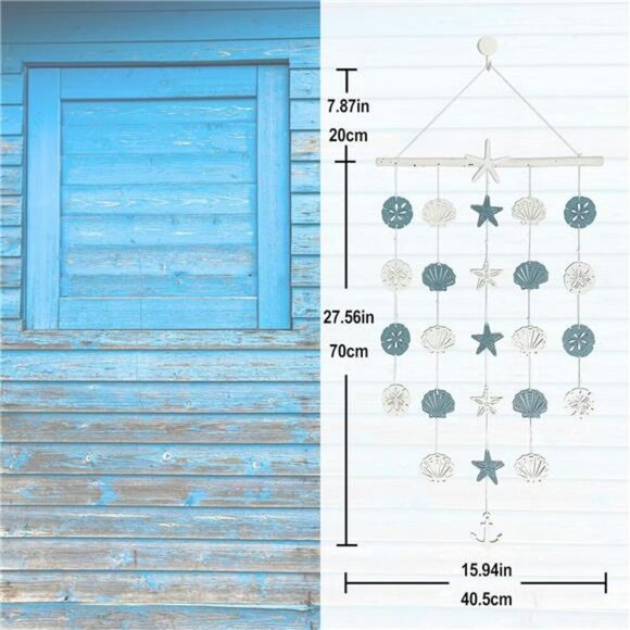 Coastal Starfish Nautical Wall Decor Anchor Seashell Beach Bathroom Art 28x16 - Picture 2 of 8